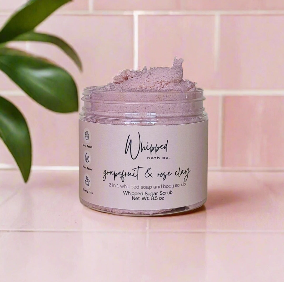 Pink Grapefruit & Rose Clay Whipped Sugar Scrub