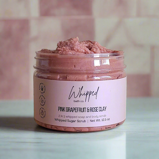 Pink Grapefruit & Rose Clay Whipped Sugar Scrub